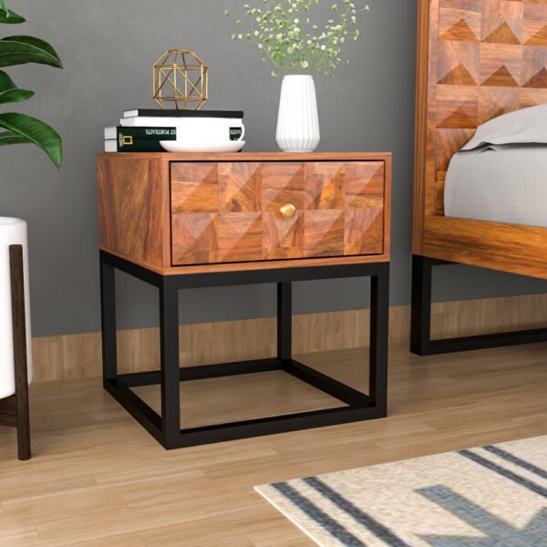 Solid Wood Bedside Table for Bedroom